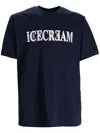 Icecream Mens Navy Crewneck Brand-print Cotton-jersey T-shirt In 蓝色