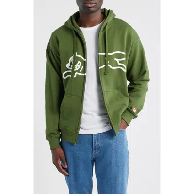 Icecream Zippy Graphic Zip Hoodie In Green