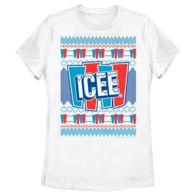 Icee Retro Ugly Sweater  Graphic T-shirt In White