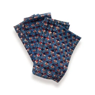 Ichcha Eco-friendly Cotton Dinner Napkins In Blue
