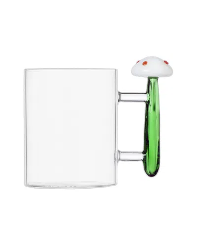 Ichendorf The Alice Collection Mushroom-handle Borosilicate Glass Jug 18cm In White