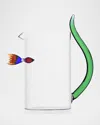 Ichendorf Animal Farm Fish In & Out Pitcher With Seagrass Handle, 50.7 Oz.