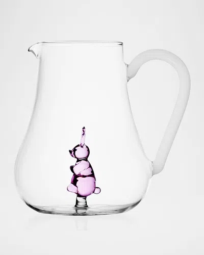 Ichendorf Animal Farm Pink Rabbit Pitcher, 50.7 Oz.