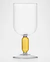 Ichendorf Bloom Stemmed Amber Glass, 12 Oz. In Yellow