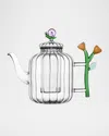 Ichendorf Botanica Snail & Amber Flower Optical Teapot, 40.6 oz