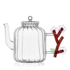 Ichendorf Botanica Peach Blossom Glass Teapot 18.5cm In Peach