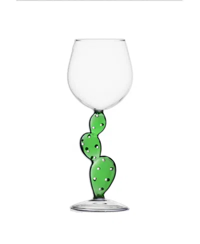 Ichendorf Desert Plants Cactus Stemmed Glass, 11.8 Oz. In Green