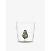Ichendorf Fruits & Flowers Avocado Glass Tumbler 8cm