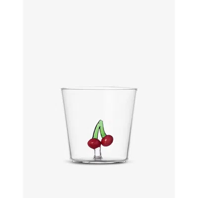 Ichendorf Fruits & Flowers Cherries Glass Tumbler 8cm In Multi