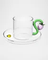 Ichendorf Fruits & Flowers Coffee Cup With Saucer, 3.4 Oz.