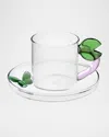 Ichendorf Fruits & Flowers Coffee Cup With Saucer, 3.4 Oz.
