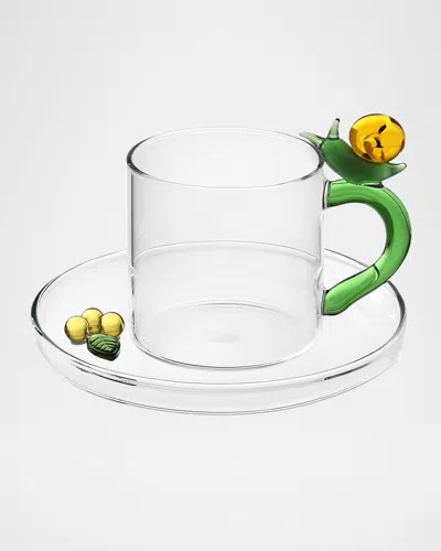 Ichendorf Fruits & Flowers Coffee Cup With Saucer, 3.4 Oz.