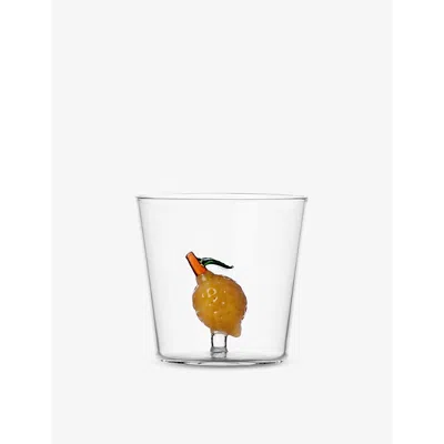 Ichendorf Fruits & Flowers Lemon Glass Tumbler 8cm In Burgundy