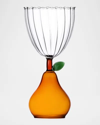 Ichendorf Fruits & Flowers Stemmed Pear Glass, 10.1 oz