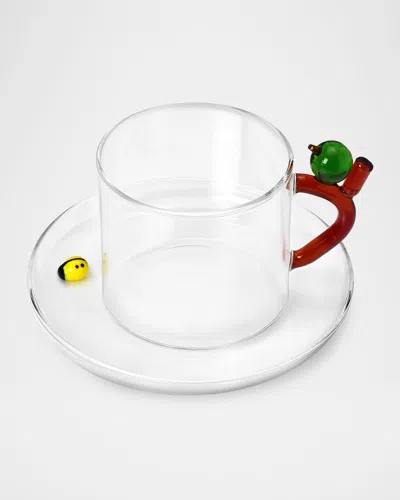 Ichendorf Fruits & Flowers Teacup With Saucer, 10.1 oz
