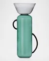 Ichendorf Gelee Petrol Smoke 14" Large Vase In Smoke