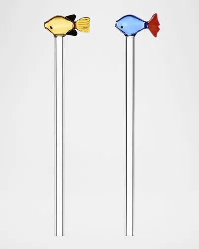 Ichendorf Marine Garden Fish Straws, Set Of 2