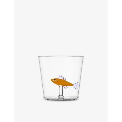 Ichendorf Marine Garden Sardine Glass Tumbler 8cm In Orange