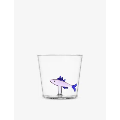 Ichendorf Marine Garden Sardine Glass Tumbler 8cm In Blue