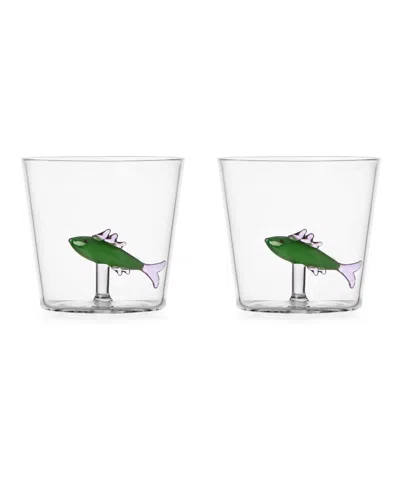 Ichendorf Marine Garden Sardine Tumblers, 11.8 Oz, Set Of 2 In Green