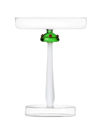 Ichendorf Milano Alice Mushroom-detail Cake Stand In Green