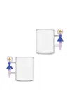 Ichendorf Milano Ballerina-handle Glass Mugs (set Of Two) In Multi