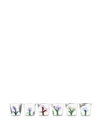 Ichendorf Milano Botanica Floral-detail Tumblers (set Of Six) In Multi