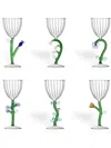 Ichendorf Milano Botanica Stemmed Glass (set Of 6) In Green