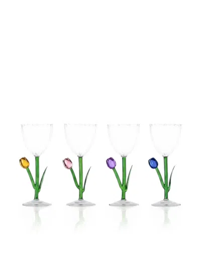 Ichendorf Milano Botanica Tulip Wine Glasses (set Of Four) In Multi