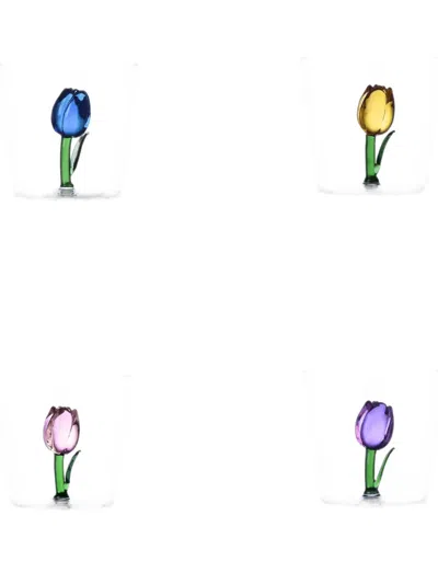 Ichendorf Milano Botanica Tulip-shaped Tumbler (set Of Four) In Multi
