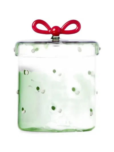 Ichendorf Milano Bow-detail Polka-dot Jar (13cm X 9.6cm) In White