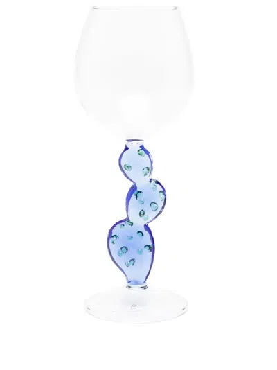 Ichendorf Milano Cactus-motif Asymmetric Wine Glass In Neutrals