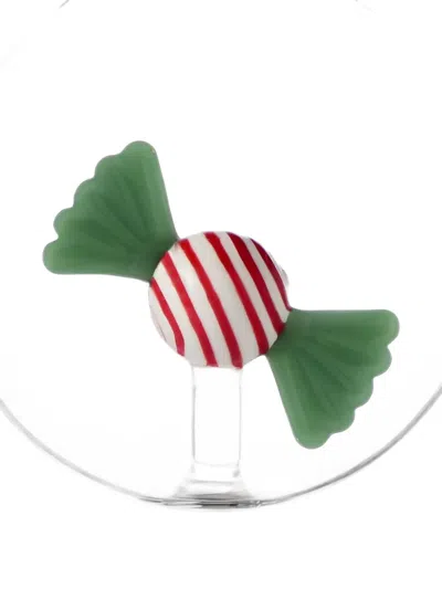 Ichendorf Milano Candy-motif Christmas Ornaments (set Of Two) In Green