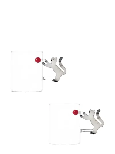 Ichendorf Milano Cat-handle Mugs (set Of Two) In Transparent