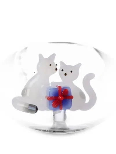 Ichendorf Milano Cat-motif Christmas Ornaments (set Of Two) In Multi