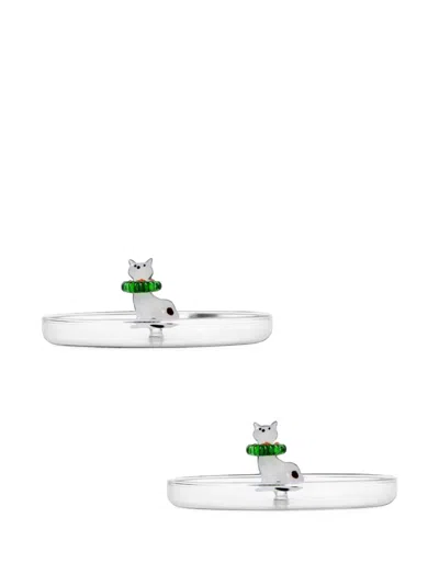 Ichendorf Milano Cat-motif Plates (set Of Two) In Transparent