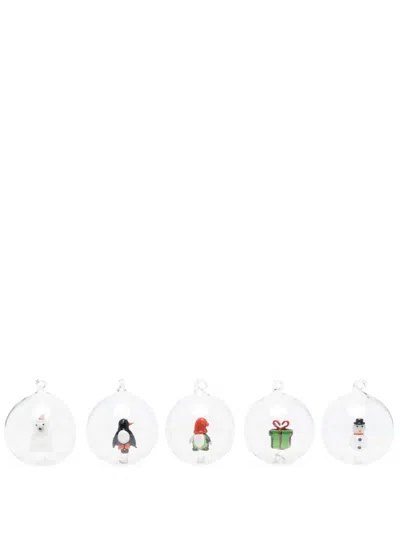 Ichendorf Milano Christmas Tales Balls (pack Of Five) In White