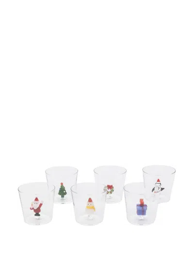 Ichendorf Milano Christmas Tales Tumbler Glasses (set Of 6) In White