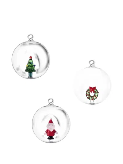 Ichendorf Milano Christmas-tree Baubles (set Of Three) In White
