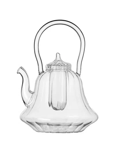 Ichendorf Milano Curved-handle Glass Teapot In Transparent