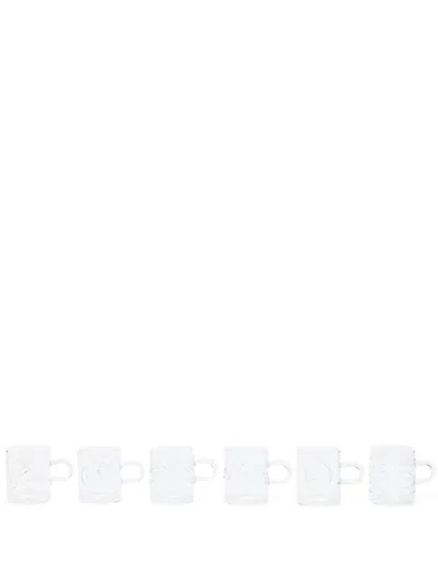 Ichendorf Milano Deco Transparent-design Coffee Cup (pack Of Six) In Neutrals