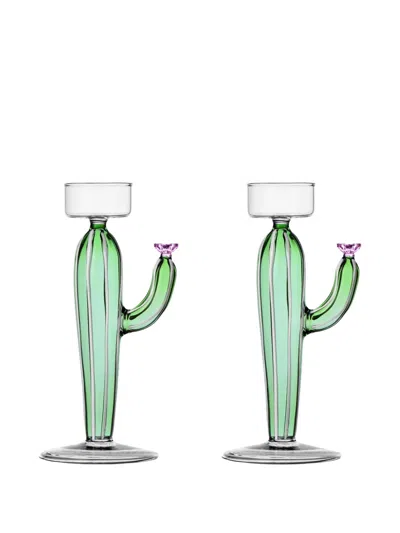ICHENDORF MILANO DESERT PLANTS CANDLE HOLDER (SET OF TWO)