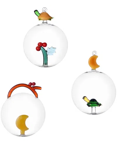 Ichendorf Milano Festive Baubles (set Of Three) In Yellow