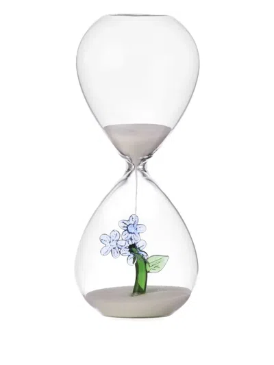 Ichendorf Milano Flower-embellished Hourglass (6.5cm X 16cm) In Transparent