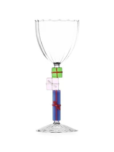 Ichendorf Milano Gift-detail Fluted Wine Glasses (set Of Two) In Green