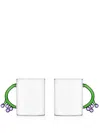 Ichendorf Milano Grape Glass Mugs (set Of Two) In Neutrals