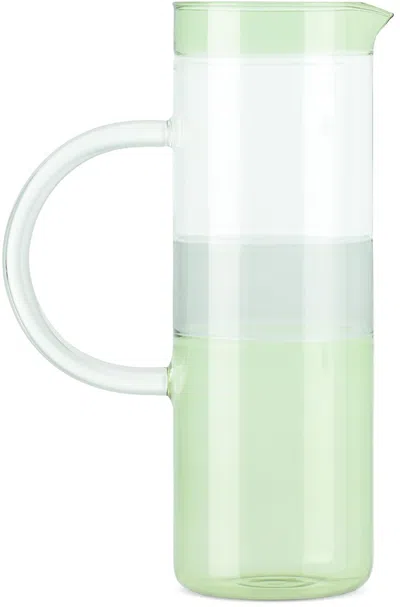 Ichendorf Milano Green & Gray Tequila Sunrise Jug In Green/smoke/clear