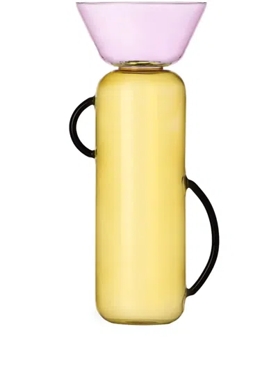 Ichendorf Milano Large Gelée Glass Vase (35cm X 14cm) In Yellow