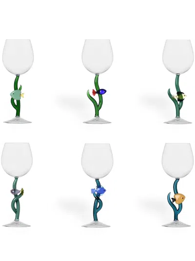 ICHENDORF MILANO MARINE GARDEN STEMMED GLASS (SET OF 6)