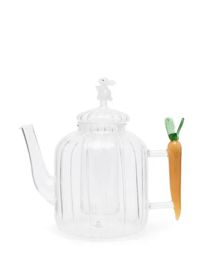 Ichendorf Milano Optic Carrot And White Rabbit Teapot (22cm X 19cm)